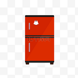 家用冰箱图片_红色家用冰箱