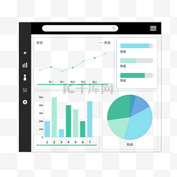 数据大屏分析图片_网页后台数据图表