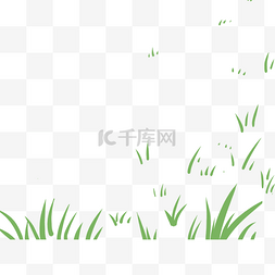 单独小草矢量图图片_绿色的卡通小草