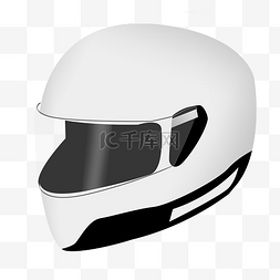 头盔骑车图片_白色的头盔装饰插画