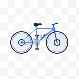蓝色自行车装饰