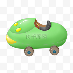 绿色的敞篷汽车插画