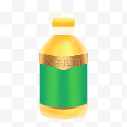 灶台上的油瓶图片_粮油金色食用油