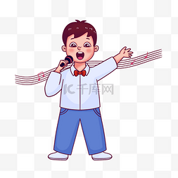 唱歌比赛素材图片_唱歌的男孩