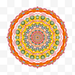 中式古典圆形图片_古典曼陀罗花纹地毯