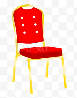 实木椅子插画图片_红色的漂亮椅子插画