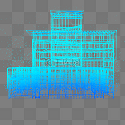 楼建筑科技运动智能魔幻数据光点