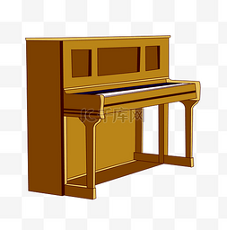 钢琴乐器卡通插画