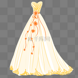 橙色婚纱服饰