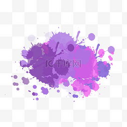 紫色水彩喷溅