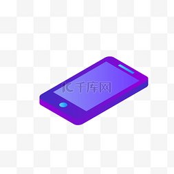 紫色苹果手机矢量素材
