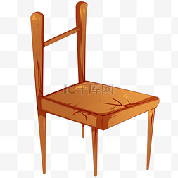 简约椅子图片_简约木质座椅插画