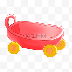 红色儿童玩具图片_红色儿童小推车