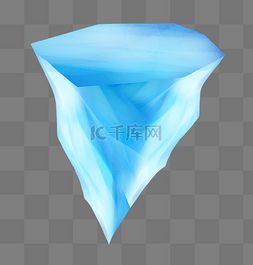 蓝色冰块冰山图片_三角形蓝色冰块