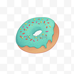 清新可爱甜甜圈甜点插画