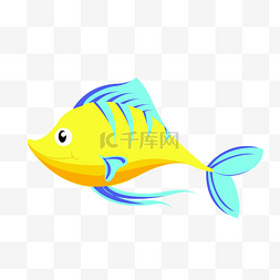 黄色鱼类图片_黄色海洋小鱼