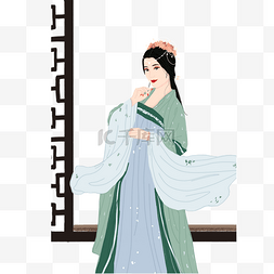 温婉的古代美女图片_古代妩媚的汉服女子