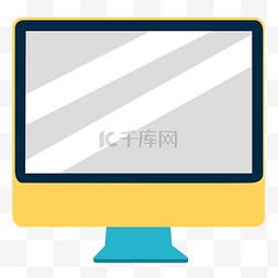 显示器产品图片_黄色电脑显示器