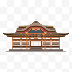 手绘日本建筑图片_手绘日本传统风格寺庙建筑