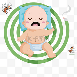 夏季防蚊图片_驱蚊婴儿