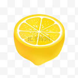柠檬汁柠檬图片_一半柠檬