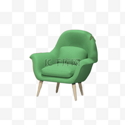 卡通绿色椅子图片_绿色欧式椅子下载