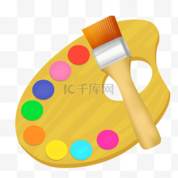 颜料绘画工具图片_教育培训绘画工具画笔画板颜料免