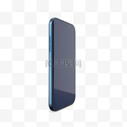 蓝色手机科技元素图片_手机侧面模型