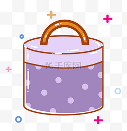 紫色圆形化妆盒
