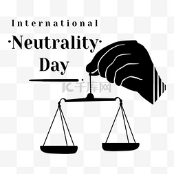手绘简单international neutrality day