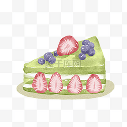 小蛋糕png图片图片_草莓抹茶小蛋糕素材