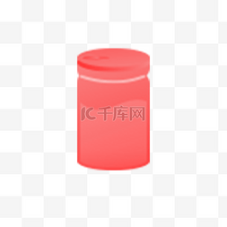 一个红色罐子