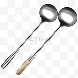 两把不锈钢的汤勺