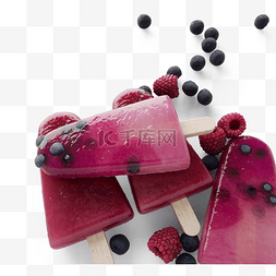 蓝莓冰棍3d元素