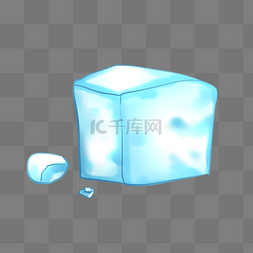 冰块方形图片_卡通方形冰块
