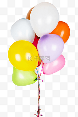 彩色漂浮气球图片_节日装饰气球