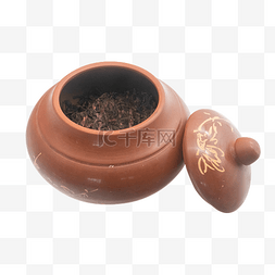 茶道茶具图片_棕色茶叶茶桶