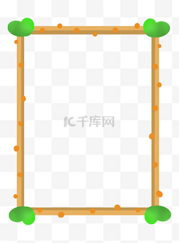 黄色立体图案图片_木质立体图案边框插图