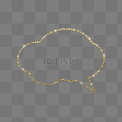 亮气泡图片_金色亮片装饰简约对话框