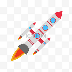 红色火箭素材图片_航天发射太空火箭插图