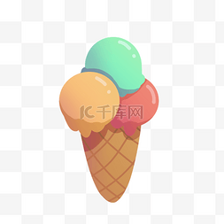 夏日三色冰淇淋