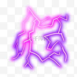 雷电光源图片_紫色闪电图案