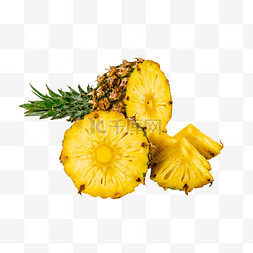 地摊削好的菠萝图片_黄色凤梨菠萝