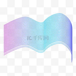 简约渐变不规则线条