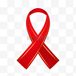 矢量红色艾滋病标识