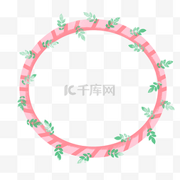 粉色植物花框图片_花朵边框