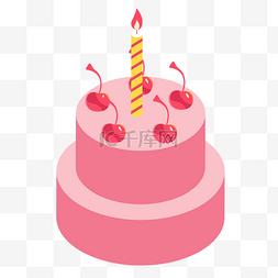 祝我的祖国生日图片_粉色的卡通蛋糕食物