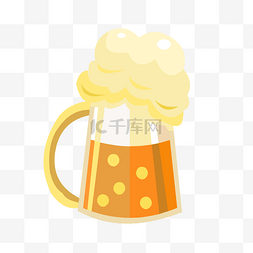 扎啤卡通图片_玻璃杯啤酒
