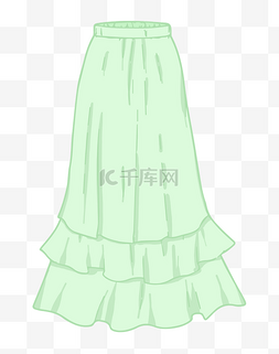 女装连衣裙素材图片_绿色连衣裙衣物