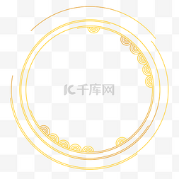 中国线性图片_金色线性框